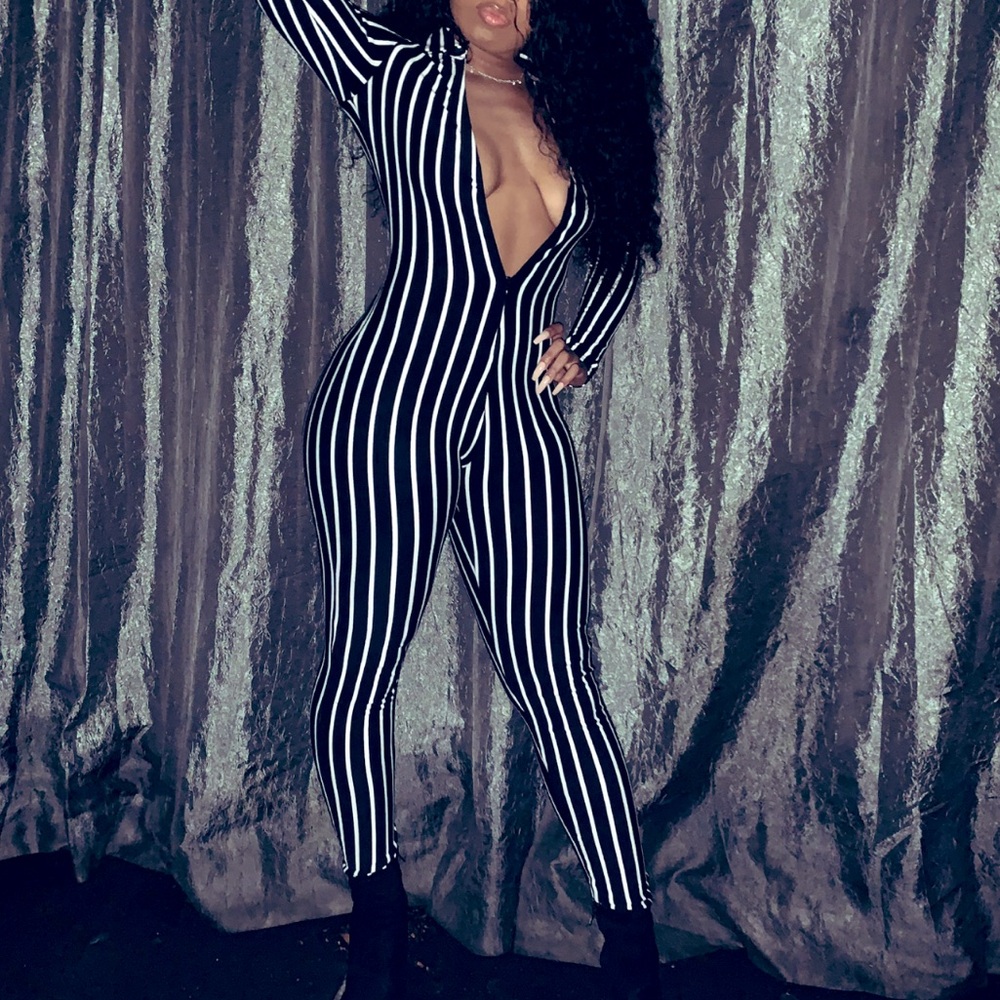 Stripe Catsuit